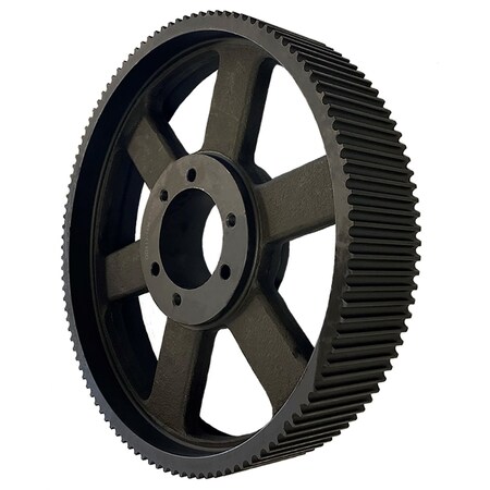 B&B Manufacturing QD112-14M-85, Timing Pulley, Cast Iron, Black Oxide,  QD112-14M-85